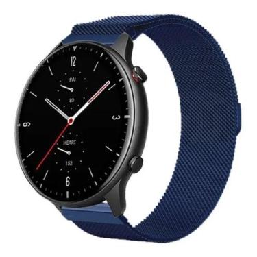 Imagem de Pulseira Milanese Para Amazfit Gtr 2 / Gtr 2e - Cor Azul - 123smart