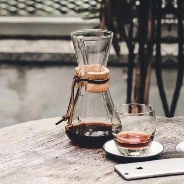 Imagem de Passador De Café Vidro Tipo Chemex Gola Wood 600ml - raleo