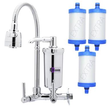 Imagem de Torneira Com Filtro Gourmet Parede Pro Saude + 3 Refil Extra - Dazie M