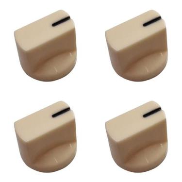 Imagem de Kit 4 Knob Para Pedal Creme Plástico Ronsani