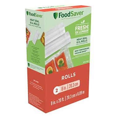Imagem de FoodSaver Sacos seladores a vácuo, rolos para armazenamento hermético de alimentos e Sous Vide, 20 cm x 50 cm (pacote com 2)