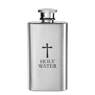 Imagem de Contêiner de Água Sagrada de Aço Inoxidável Religious Gifts com Tampa de Parafuso, 60 ml