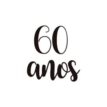 Imagem de Adesivo para balão 60 anos - Extra Festas