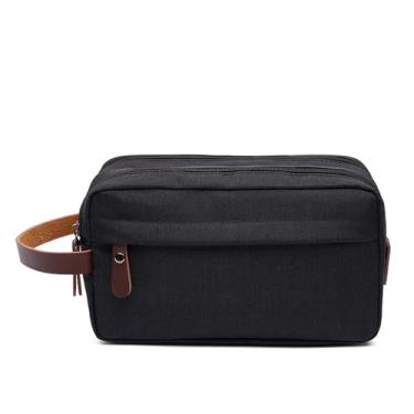 Imagem de ZAFIN - Necessaire Organizadora Masculina Viagem Estojo De Lona Grande Luxo (PRETO)