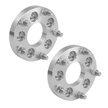 Imagem de KAX Espaçadores de roda 5 x 4,5 a 5 x 5,5, adaptadores espaçadores de roda de 2,5 cm com pinos de 1/5.1 cm x 20 furo do cubo de 73,1 mm, 4 peças adequadas para Wrangler, Ranger, Wrangler, Ranger,