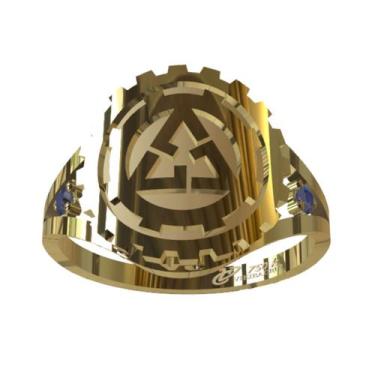 Imagem de Anel de Formatura Engenharia de Materiais em Ouro 18K - Vieira Cruz Jo