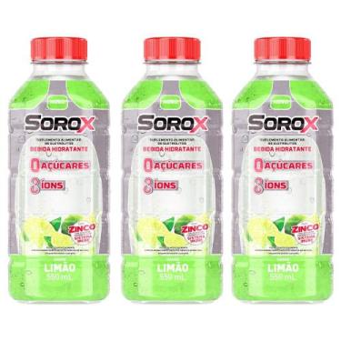 Imagem de Kit 3 Sorox Sabor Limão 550ml