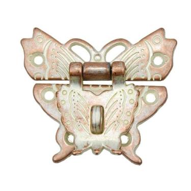 Imagem de Fecho Borboleta Decoração P/ Caixa Artesanato 2 Peças - Metallica Aces