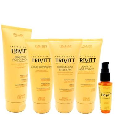 Imagem de Kit 05 Trivitt Reparação em Casa Sh - Cond - Masc - Leave-in - Power O