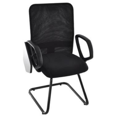 Imagem de Poltrona Diretor Universitária Base Fixa  Linha Tela Mesh Preto - Desi