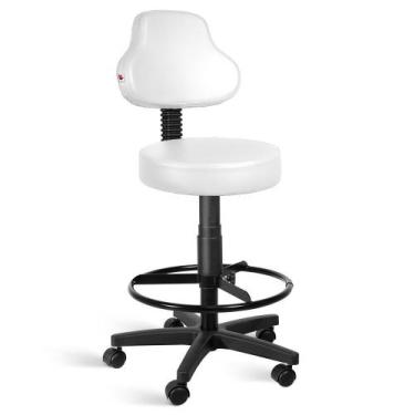 Imagem de Cadeira Mocho Alto Encosto Alto Giratória Com Rodízios - Shopcadeiras,