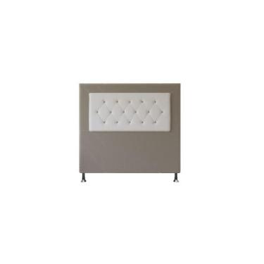 Imagem de Cabeceira Havana 1,40 Cm Cama Box Casal Suede Bege - Neros Interiores