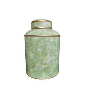 Imagem de Potiche Decorativo Marmorizado Filete Dourado  Formosa - LUXdecor Casa