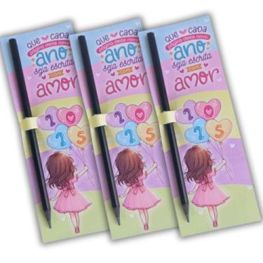 Imagem de Kit 25 Lembrancinha Card e Lápis Motivacional Personalizado Especial T