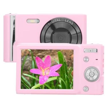 Imagem de Câmera Digital, Câmera Retro Com Foco Automático Anti-vibração 4K 50MP HD Com Zoom Digital 16x, Tela LCD de 2,8 Polegadas, Câmera Pequena Com Flash para viagens. (Rosado)