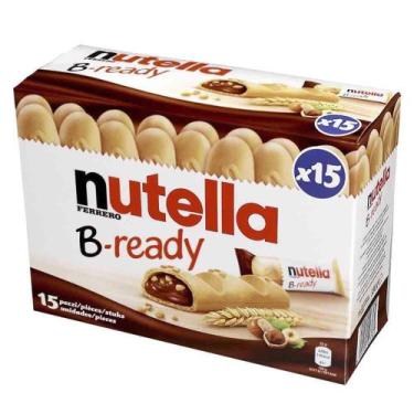 Imagem de Nutella B-ready Biscoitos Wafer Com Creme Nutella Kit c/ 15