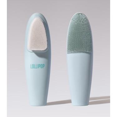 Imagem de LOLLIPOP Esfoliante Facial de Silicone de Dupla Face, Esfoliante Facial, Limpador de Escova Facial Sintética, Escova de Limpeza Facial para Massagem - Oceanic