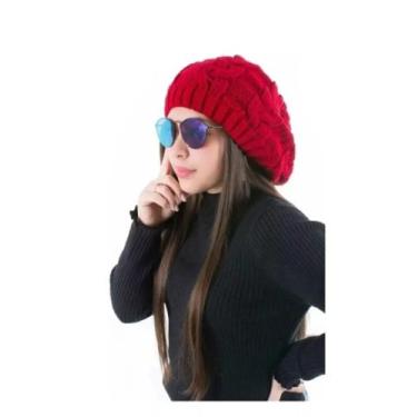 Imagem de Boinas Gorro Beanie Touca Feminina Várias Cores Unidade PIETRIX, Verme