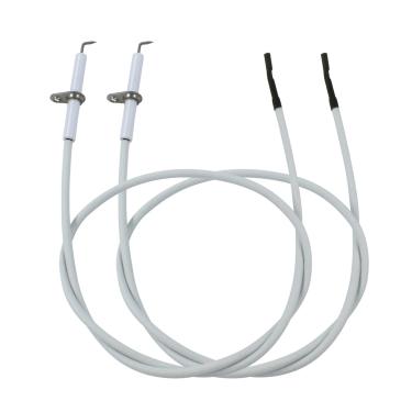 Imagem de MOFLAME Pacote com 2 Eletrodo de ignição de cerâmica com fio de ignição de 700 mm Peças de substituição Usadas Botão de ignição Piezo Igniter para churrasqueira a gás. Queimador a gás KitchenAid. Fogareira. Lareira