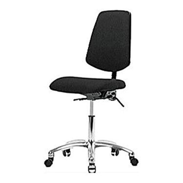 Imagem de Thomas Cadeira de mesa de tecido 1163F33 com encosto médio sem inclinação, base cromada, braços ajustáveis, rodízios cromados, azul-marinho