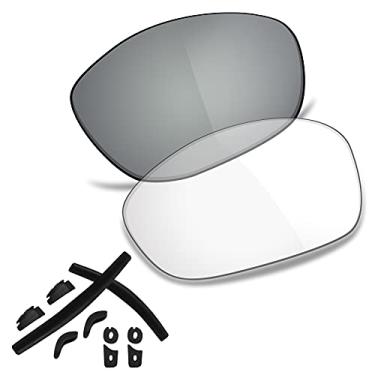 Imagem de TRUSHELL Lentes de reposição não polarizadas | Kits de borracha para óculos de sol Oakley Juliet Eclipse fotocromático - não polarizado