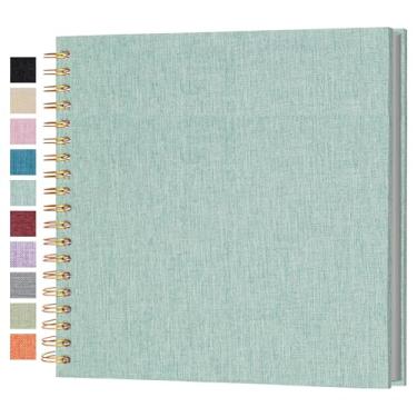 Imagem de Cherrich Álbum de Fotos Scrapbook 10X10" Capa de Linho para Casamento, Bebê, Família, Formatura, Cachorro, Férias