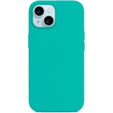 Imagem de Capinha Compatível com Iphone 15 Preta, Verde, Rosa, Flexivel, Tecnologia anti impacto, Aveludada com design PREMIUM (verde)