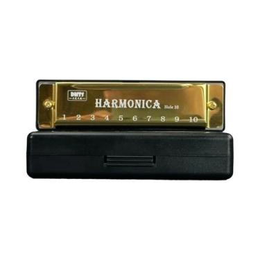 Imagem de Gaita de Boca Profissional Miwayer - 10 Buracos - Instrumento Musical 