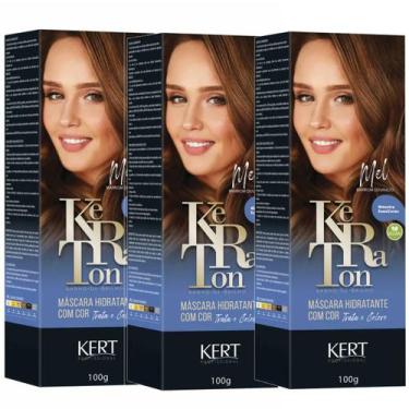 Imagem de Kit 3 Keraton Tonalizante Banho De Brilho Mel - Kert