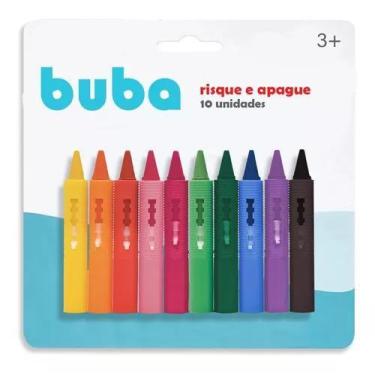 Imagem de Giz de Cera Risque e Apague com 10 Unidades - Buba - Buba Baby