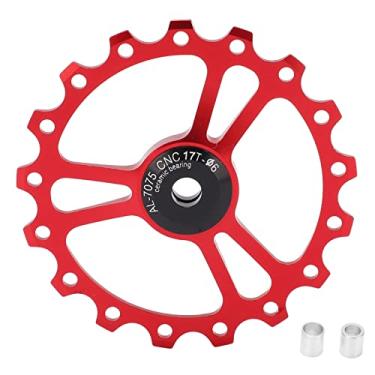 Imagem de Roda Guia do Desviador Traseiro de Ciclismo de Cerâmica ZAWELIYO 17T, Roda de Polia do Desviador Traseiro de Liga de Alumínio para Ciclismo de Montanha de Estrada de 7/8/9/10