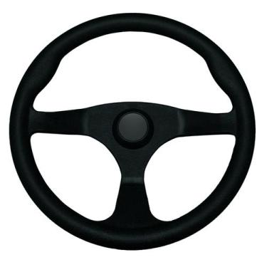 Imagem de Volante Náutico Preto 35cm LifeK Barco Bass Boat Lancha