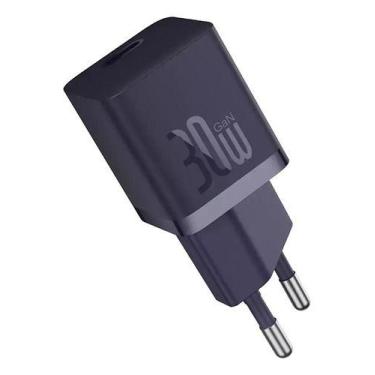 Imagem de Carregador Turbo Baseus 30w Usb-c Gan5 Compacto, Preto