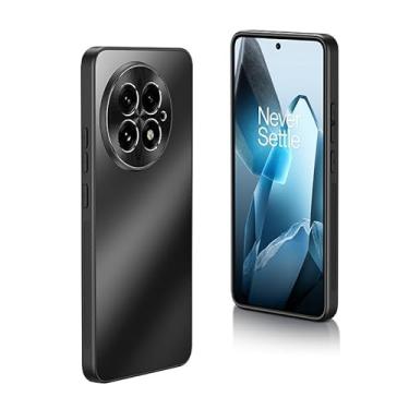 Imagem de Norllben Capa protetora de lente de metal para OnePlus 13 (2025) - [resistente a impactos] Capa protetora fina fosca fosca antiarranhões para celular traseira rígida, preta
