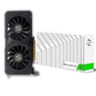 Imagem de 51RISC Placa de vídeo Radeon RX 5700 XT, 8GB GDDR6 256bit PCIe 4.0 x16 Boost Clock 1905MHz DP x3 HDMI 1080P 1440p Cartão de videogame 8K Suporte a resolução (Radeon RX 5700 XT 8GB)