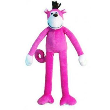 Imagem de Macaco Pernão Pelúcia Rosa 56 cm Antialérgico - D&M