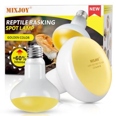 Imagem de MIXJOY Pacote Com 2 Lâmpadas De Calor Para Répteis, 100 W, 60% De Calor Intenso, Lâmpada Uva Para Luz Do Dia, Lâmpada Para Répteis, Tartarugas, Lagartos, Cágados, Dragões Barbudos, Lagartixas, Galin