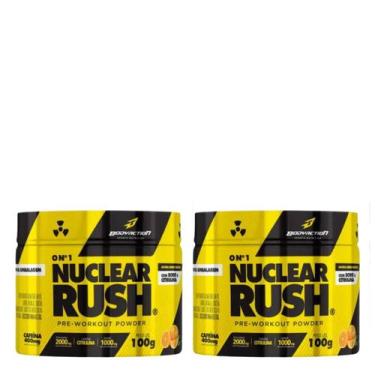 Imagem de Kit 2 - Pré Treino Nuclear Rush Laranja  Workout Powder - 100g Body Ac