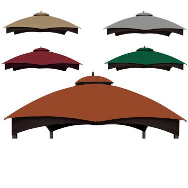 Imagem de SCOCANOPY Tampo de substituição para lowe's Allen Roth 10X12 Gazebo modelo #GF-12S004B-1/#GF-12S004BTO/#TPGAZ17-002C, vermelho ferrugem