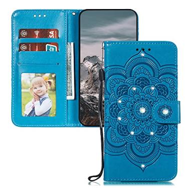 Imagem de Asdsinforu Galaxy J6 Plus 2018 elegante carteira diamante slot para cartões de crédito com suporte para capa magnética flip de couro PU à prova de choque para Samsung Galaxy J6 Prime/Galaxy J6+.