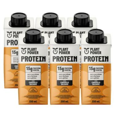 Imagem de 6x Bebida Vegetal 15g Protein Plant Power Caramelo Salgado 250ml, Cara