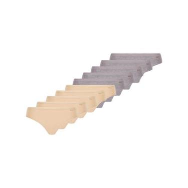 Imagem de Kit com 10 Calcinhas Biquíni Loba 40353-001 Colorido - LUPO, Chumbo, G