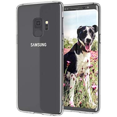 Imagem de KEEPCA Capa fina para Galaxy S9, capa protetora fina de silicone TPU flexível e macia em gel leve antiarranhões com absorção de choque para Samsung Galaxy S9, transparente