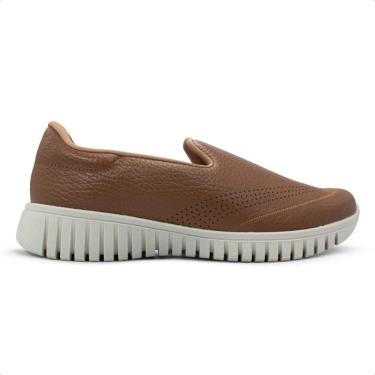 Imagem de Tênis Usaflex Feminino Slip On Couro Casual AE22040