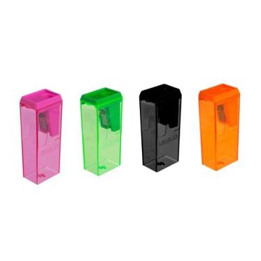 Imagem de Kit 04 Apontador com Depósito Escolar 6cm Bloco Léo & Léo - Leonora, K