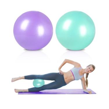 Imagem de ROLYTA 2 bolas de pilates, bolas de exercício pequenas de 22 cm, bola de core, bola de barra pequena de treino para pilates, ioga, estabilidade, treino, equilíbrio, fitness na academia, escritório em