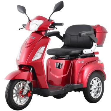Imagem de Triciclo Elétrico 1000W Lítio Tração Reduzida Eko-10 PRO Vermelho - Não precisa de CNH