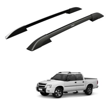 Imagem de Rack Teto Longarina S10 1997 1998 1999 Cd Alumínio Preto