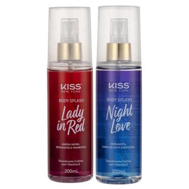 Imagem de Kit Body Splash Lady In Red + Night Love Kiss New York 200Ml