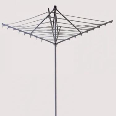 Imagem de Varal de Chao Giratorio Aluminio Branco - Fixo 2,72m diâmetro x 2,16m altura